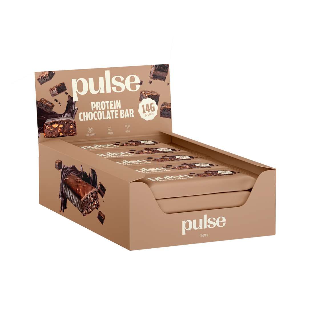 Pulse protein chocolate protein bar - barre protéinée chocolate - Box 12x55g
