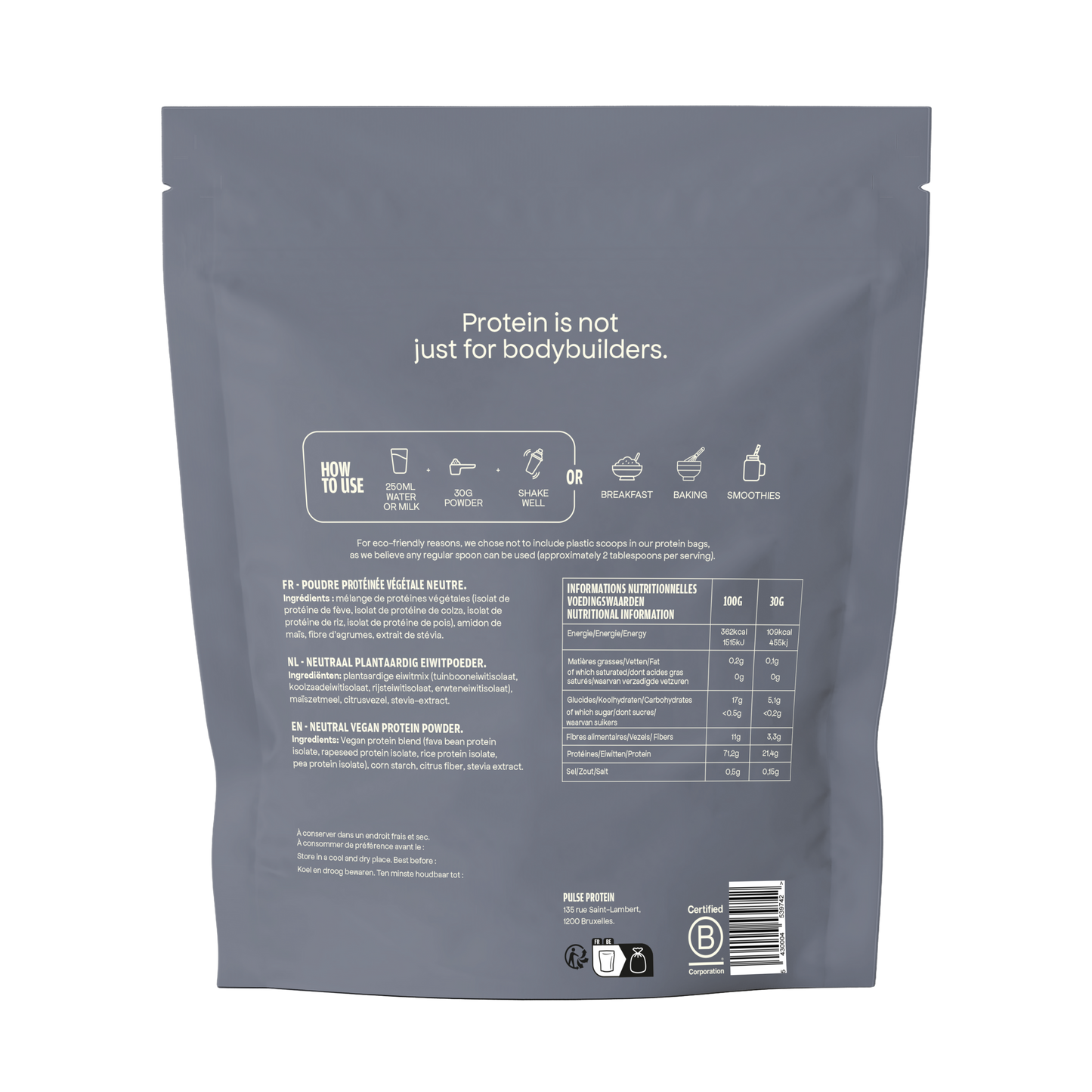 Neutral vegan protein powder 750g