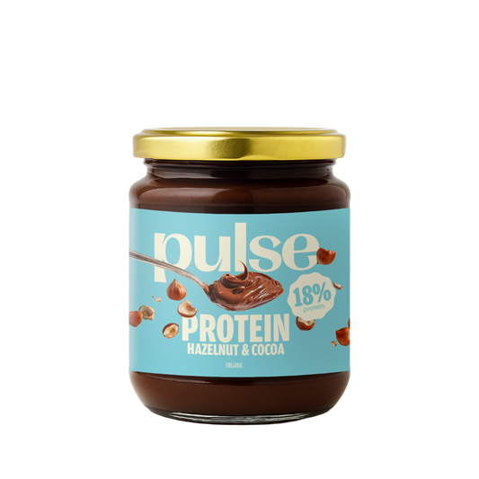 Organic chocolate-hazelnut protein spread 300g (18% protein)