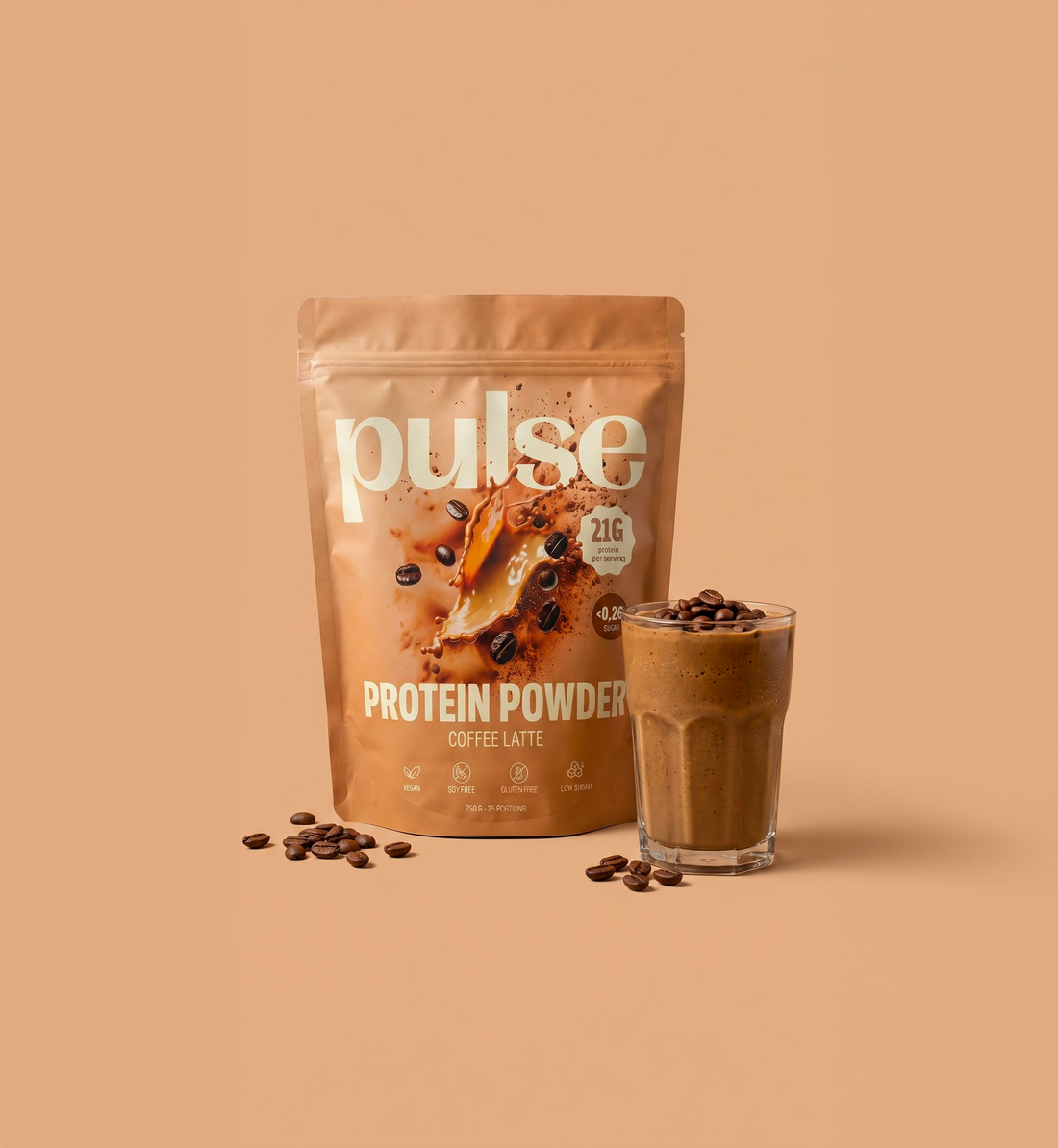 Plant-based protein powder coffee 750g