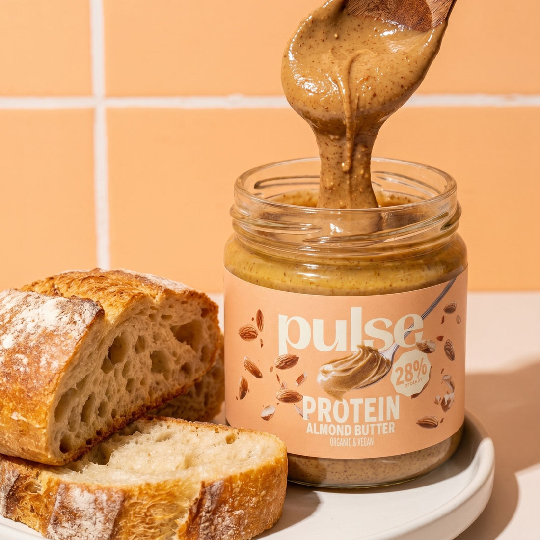 Beurre d'amandes protéiné bio 350g (28% protéine)