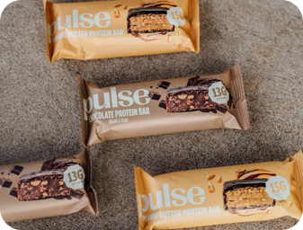 Barres protéinées vegan Pulse Protein chocolat et cacahuète