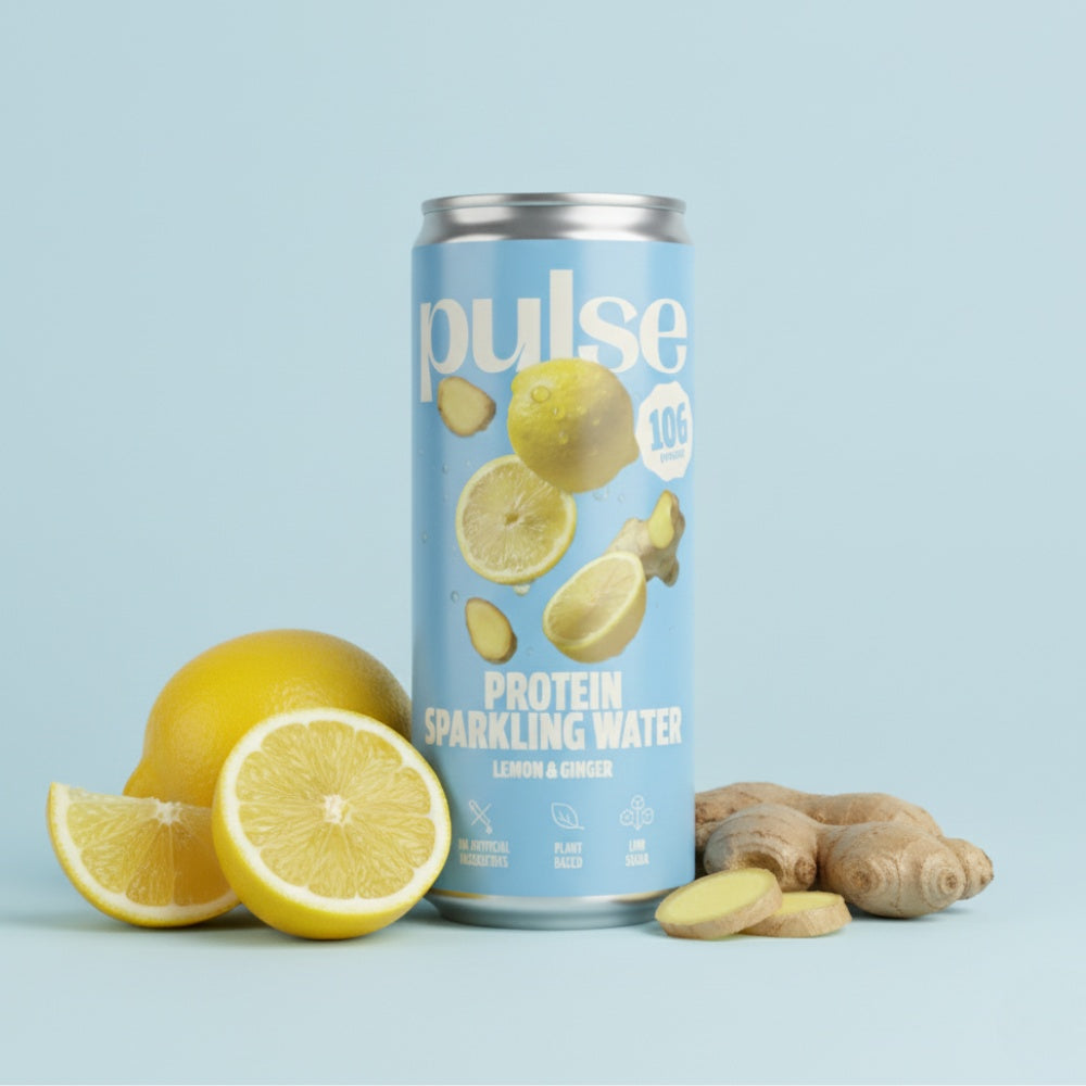 Boissons protéinée citron gingembre Pulse Protein - faible en sucre vegan - studio