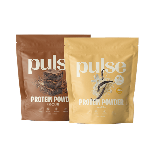 Chocolade en vanille proteïnepoederpakket
