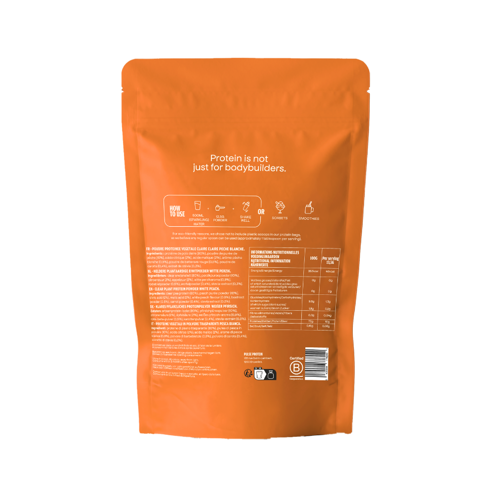 Clear Vegan Protein goût Pêche 405g