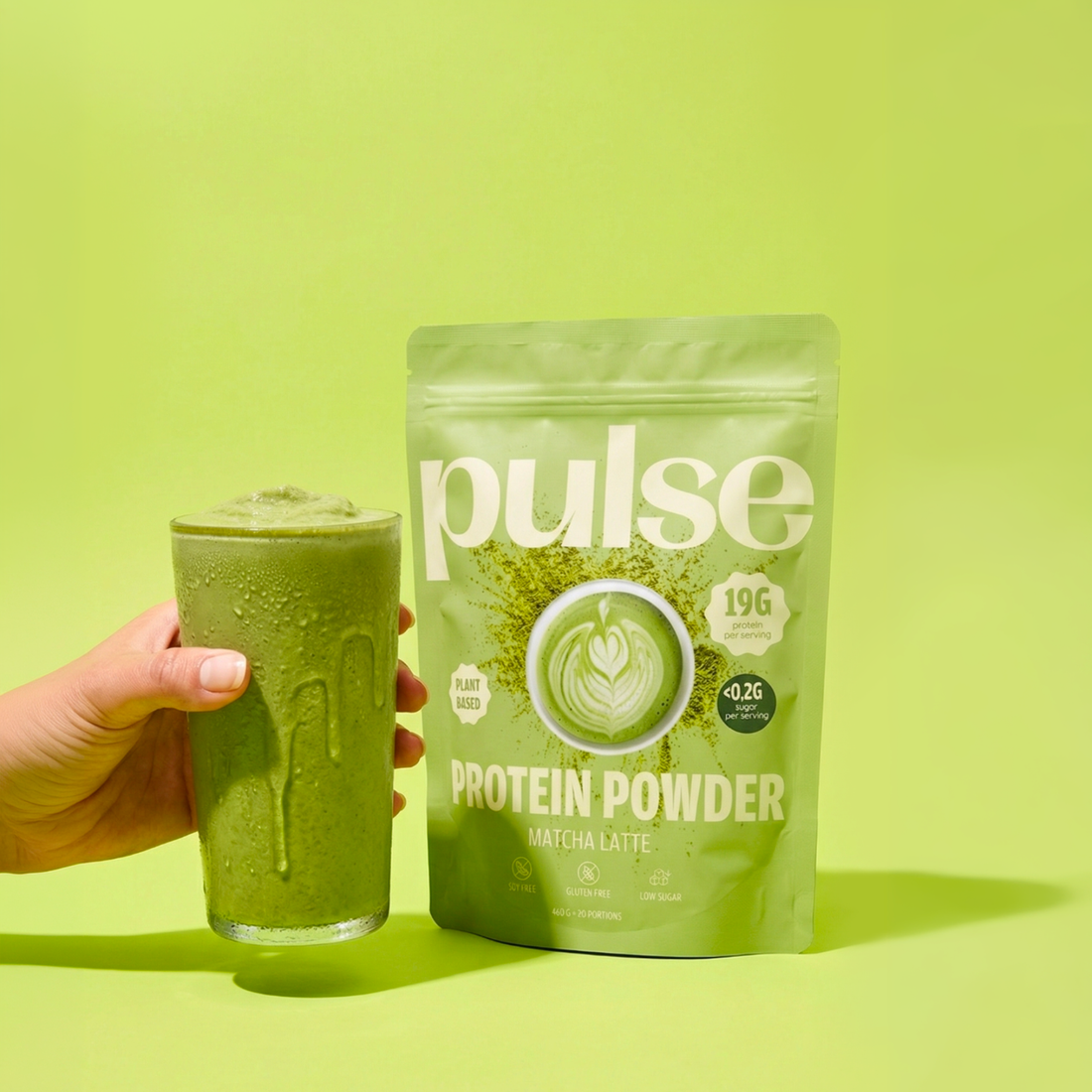 Poudre protéinée végétale matcha 460g