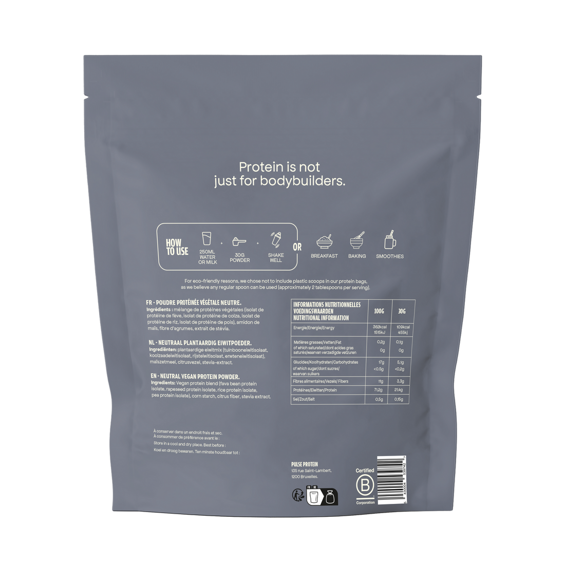Neutral vegan protein powder 750g