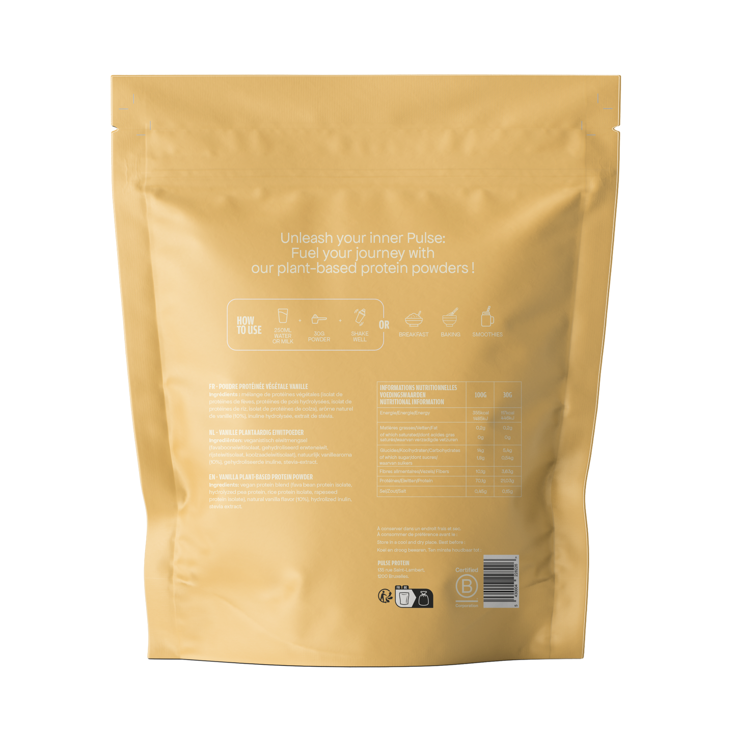 Vegan protein powder vanilla 750g