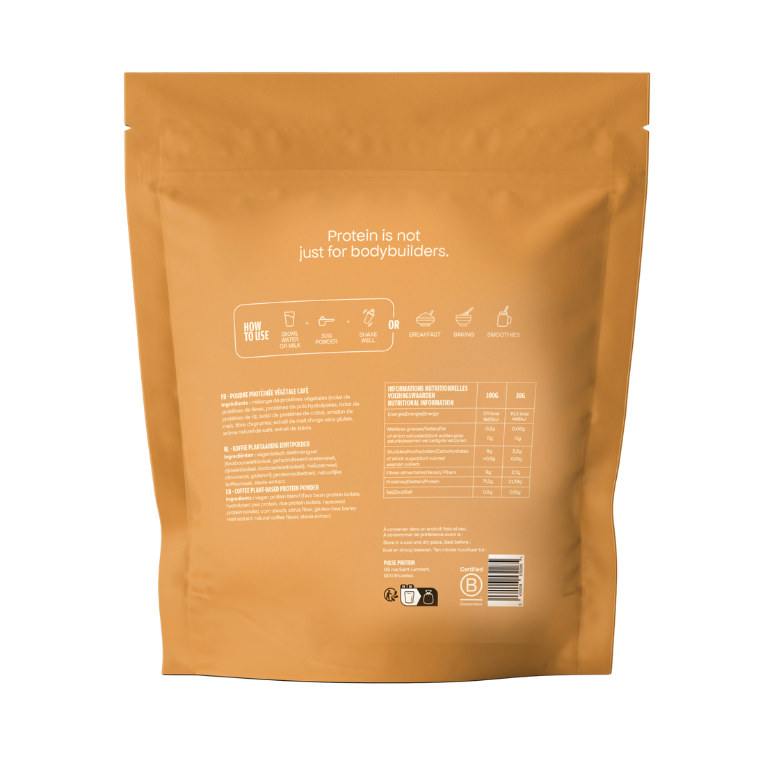 Coffee-flavored vegetable protein powder 750g