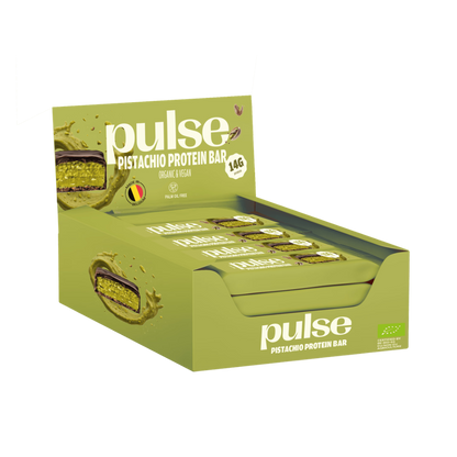 Barre pistache protéinée bio et vegan - Pulse protein Box 12x55g
