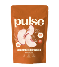 Clear Vegan Protein Pêche blanche 350g Pulse – recto